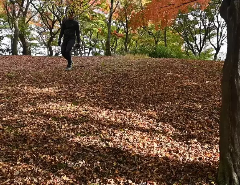 急斜面は緩斜面にして歩く
