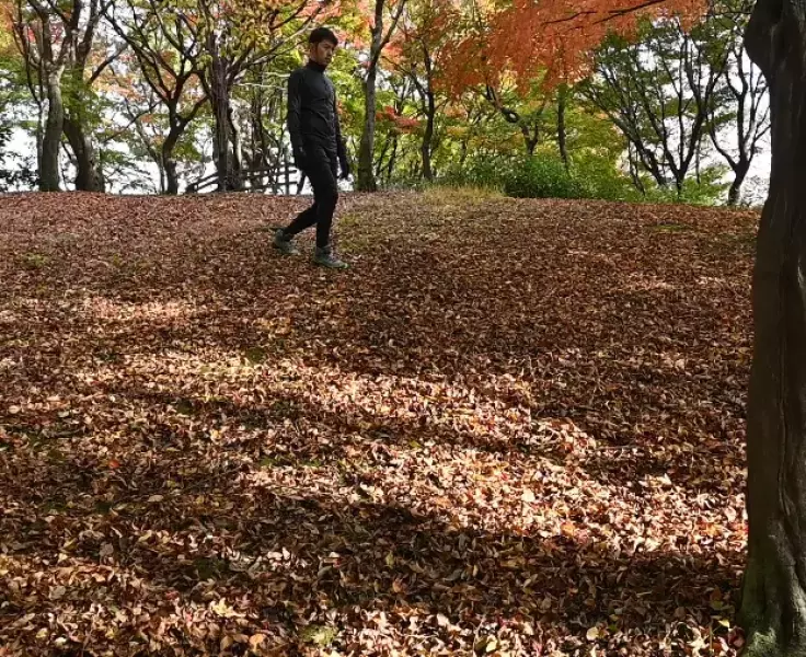 急斜面は緩斜面にして歩く