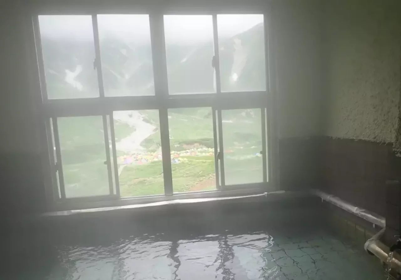 テント場にお風呂があること