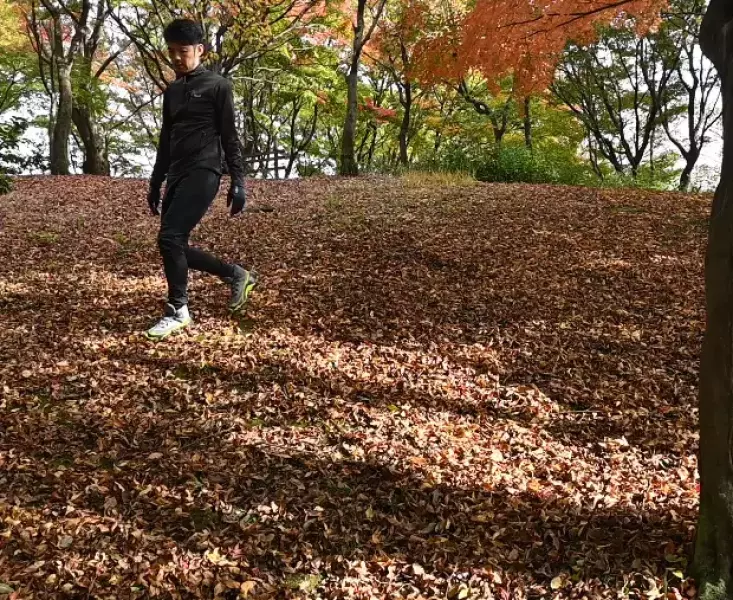 急斜面は緩斜面にして歩く