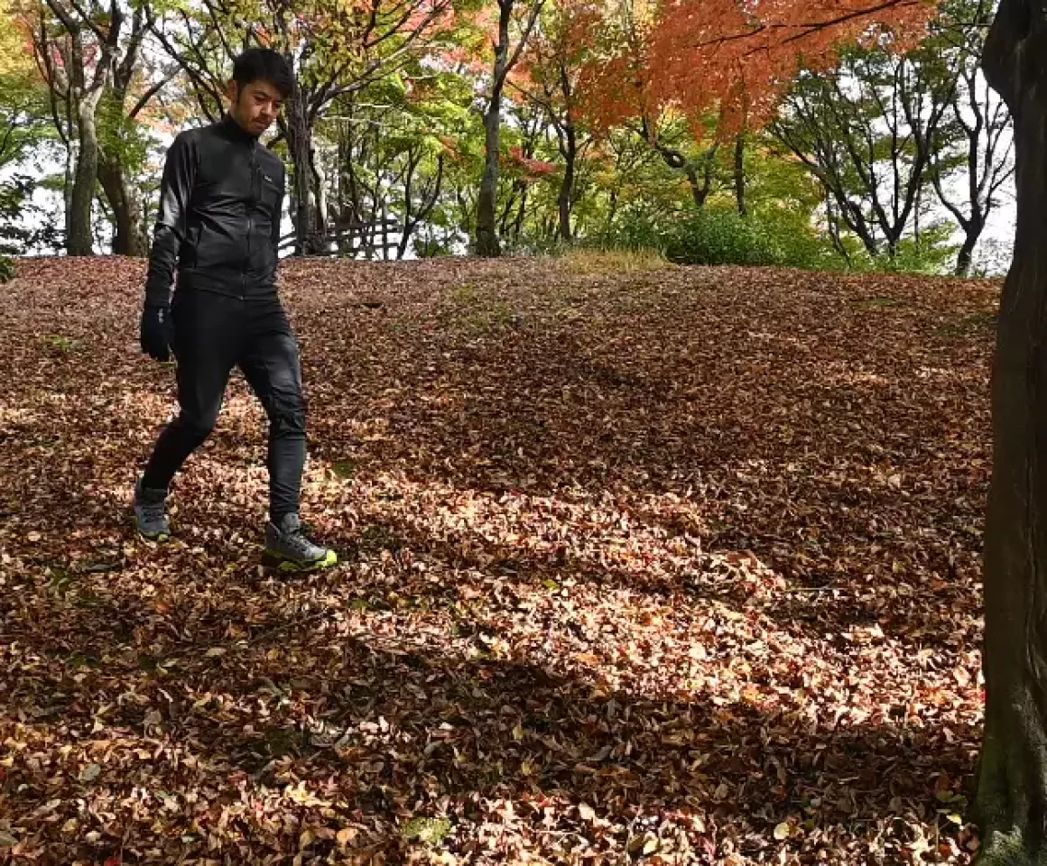 急斜面は緩斜面にして歩く