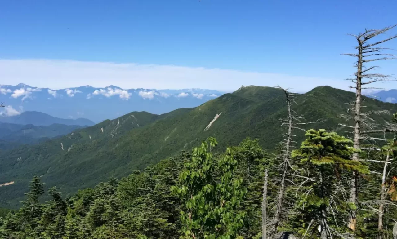 北奥千丈岳 登山 五丈岩 眺望