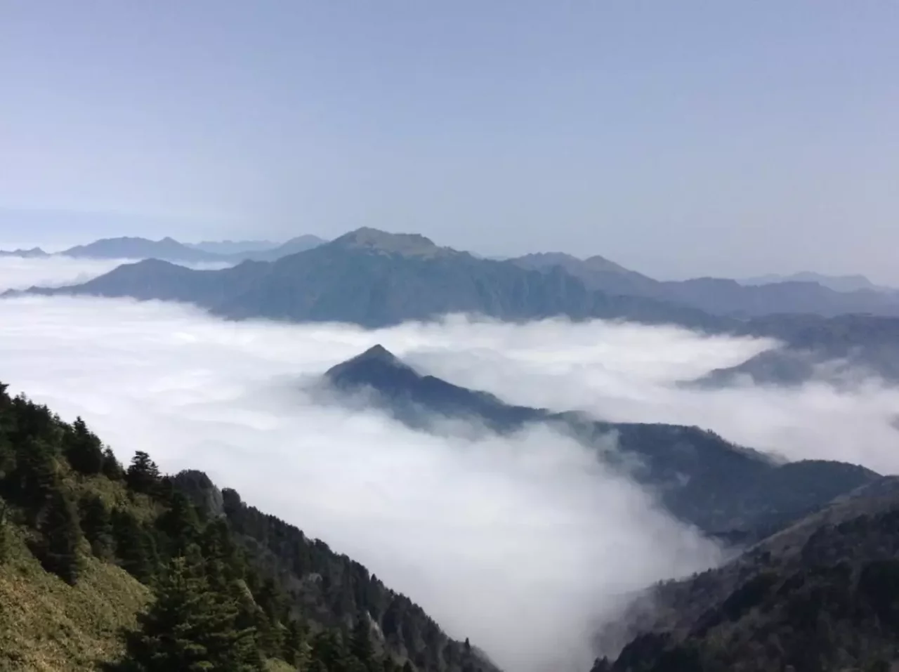 石鎚山登山 眺望