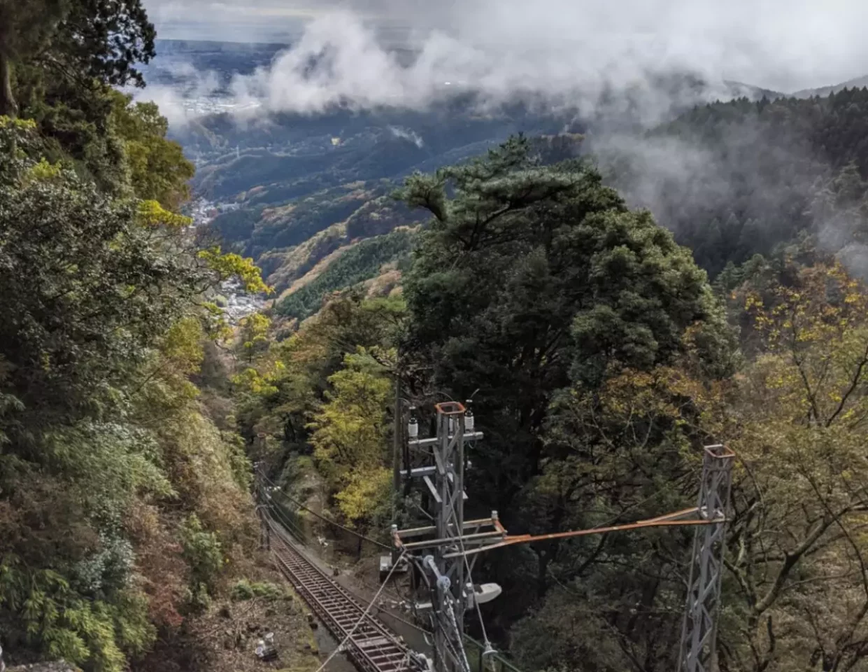 大山ケーブル駅:8時52分
