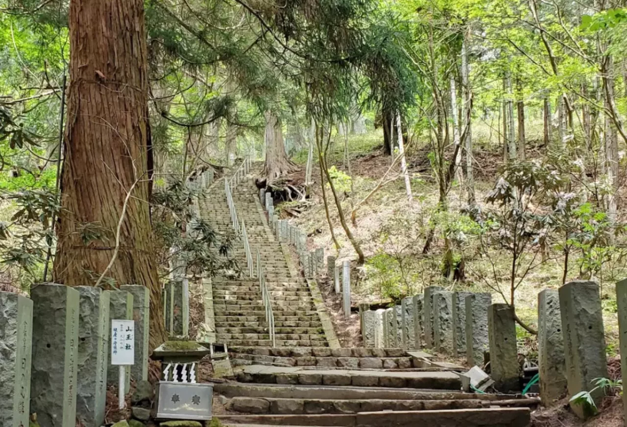 一定期間のみ楽しめる二荒山神社から男体山