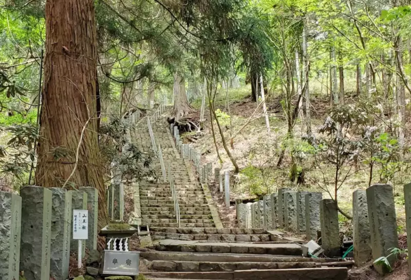 一定期間のみ楽しめる二荒山神社から男体山