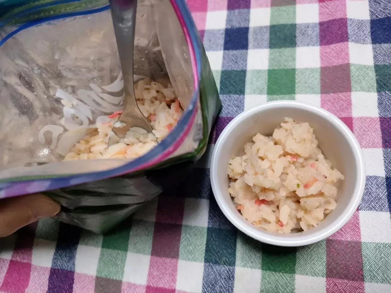 登山 食事 お湯だけ
炒めない海老ピラフ