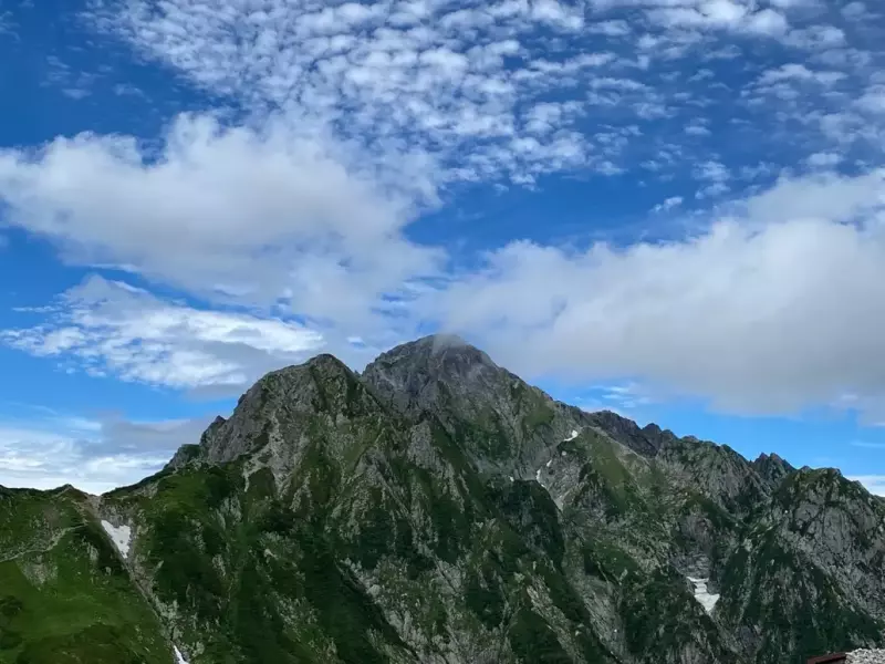*別山尾根ルートは、どこを登るのか分からないくらい険しく見える