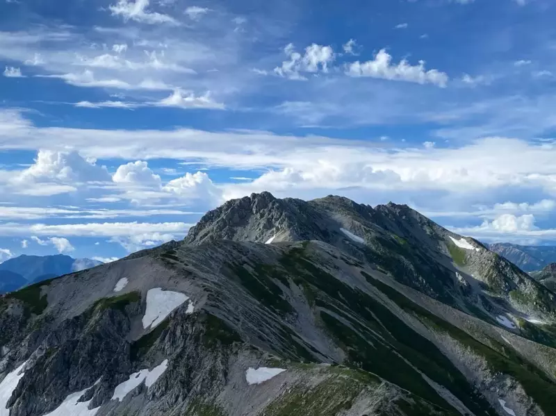 *立山三山。別山から三山経由で室堂までは約3時間半のコースタイムだ