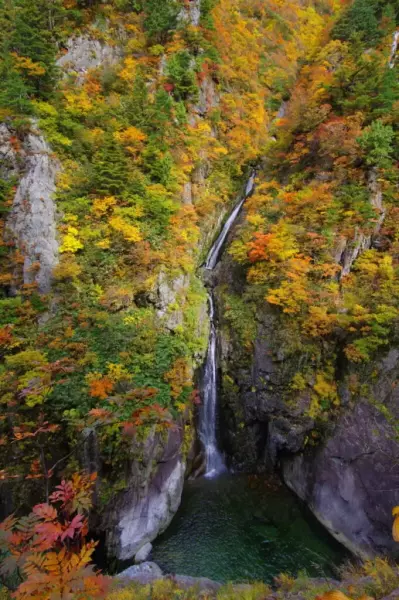 裏巻機渓谷の紅葉登山8