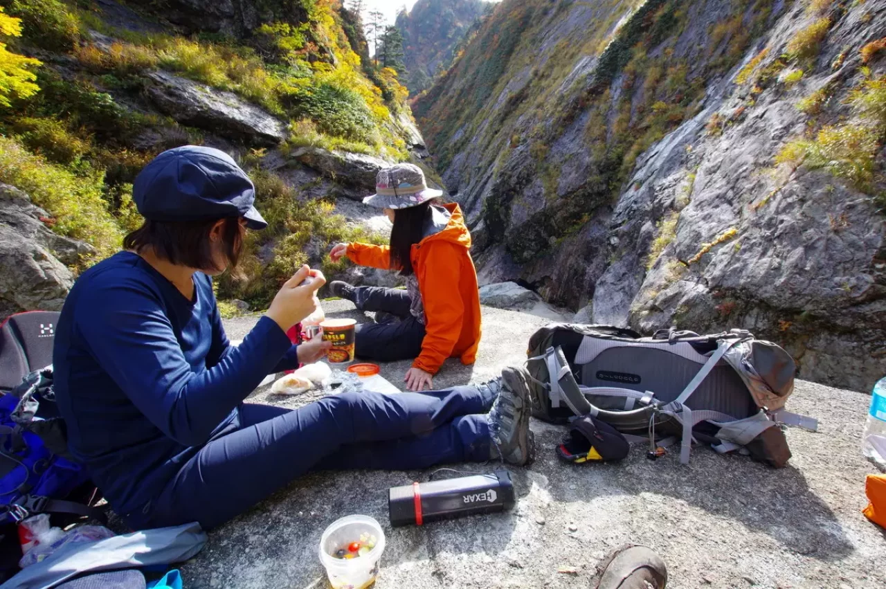 裏巻機渓谷の紅葉登山10