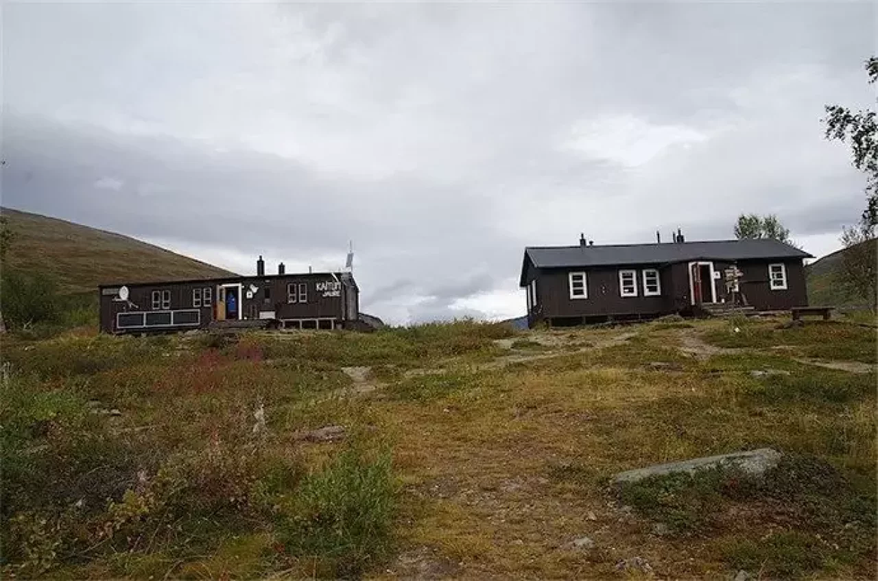トレイル上にはこのように山小屋が点在している。