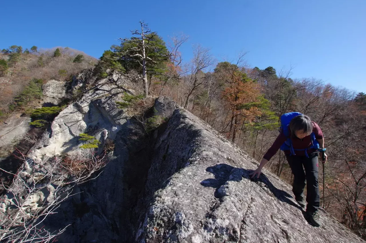 九十九谷の岩壁