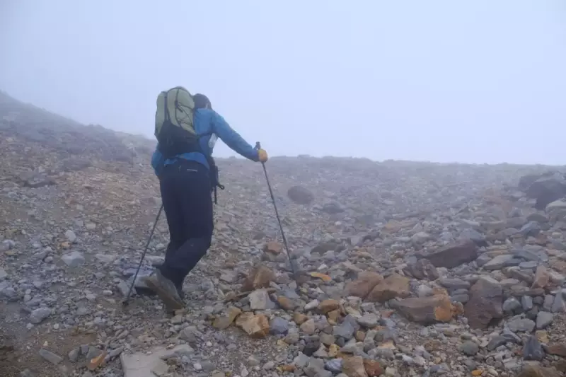 鍋割山 登山 トレッキングポール
