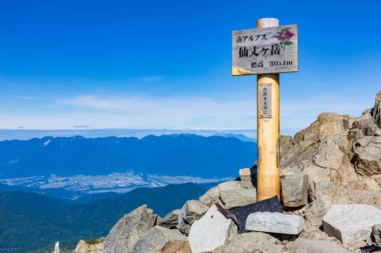 仙丈ケ岳山頂からの眺め