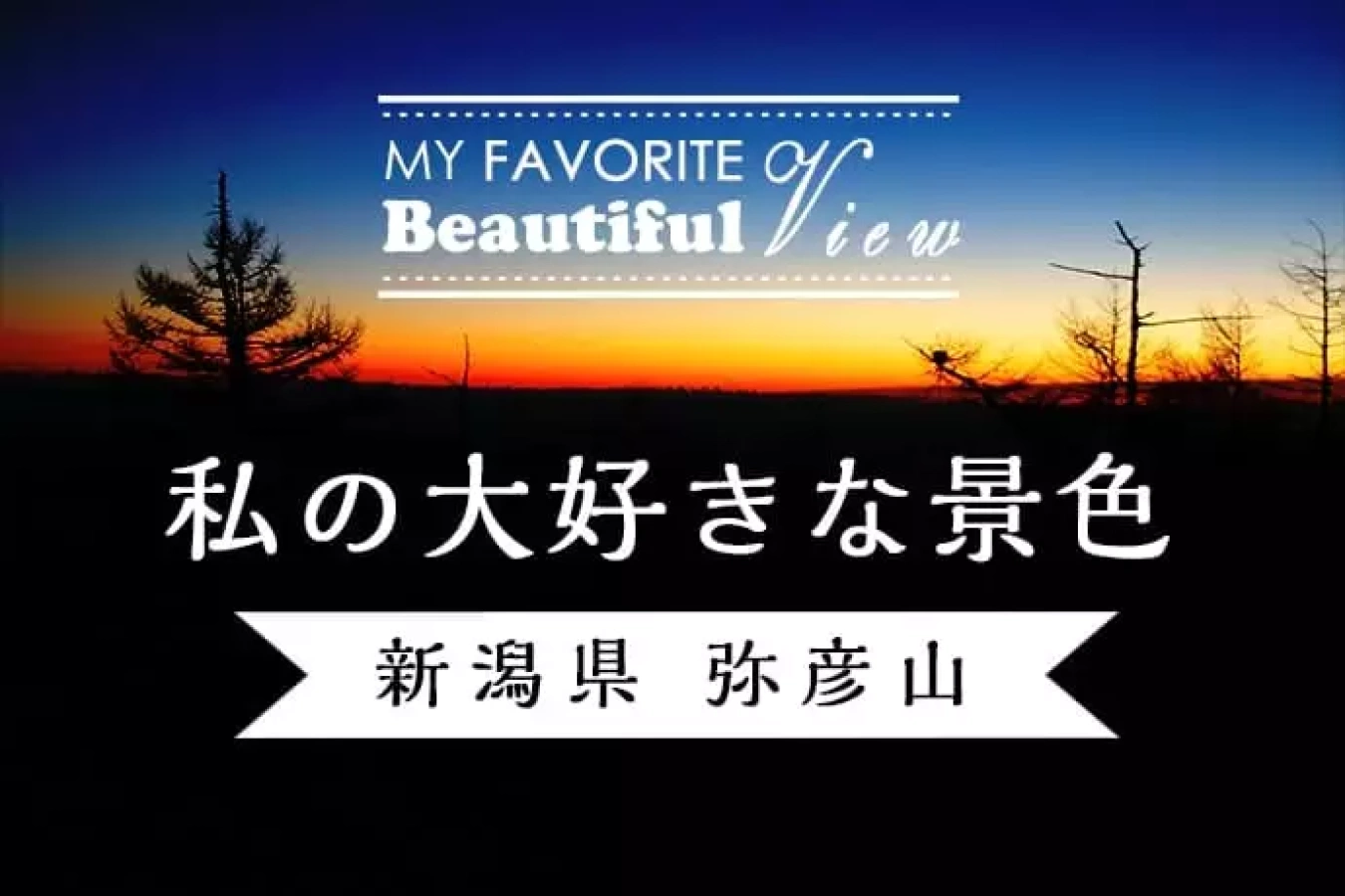 私の大好きな景色『弥彦山から見る 青と緑のコントラスト』